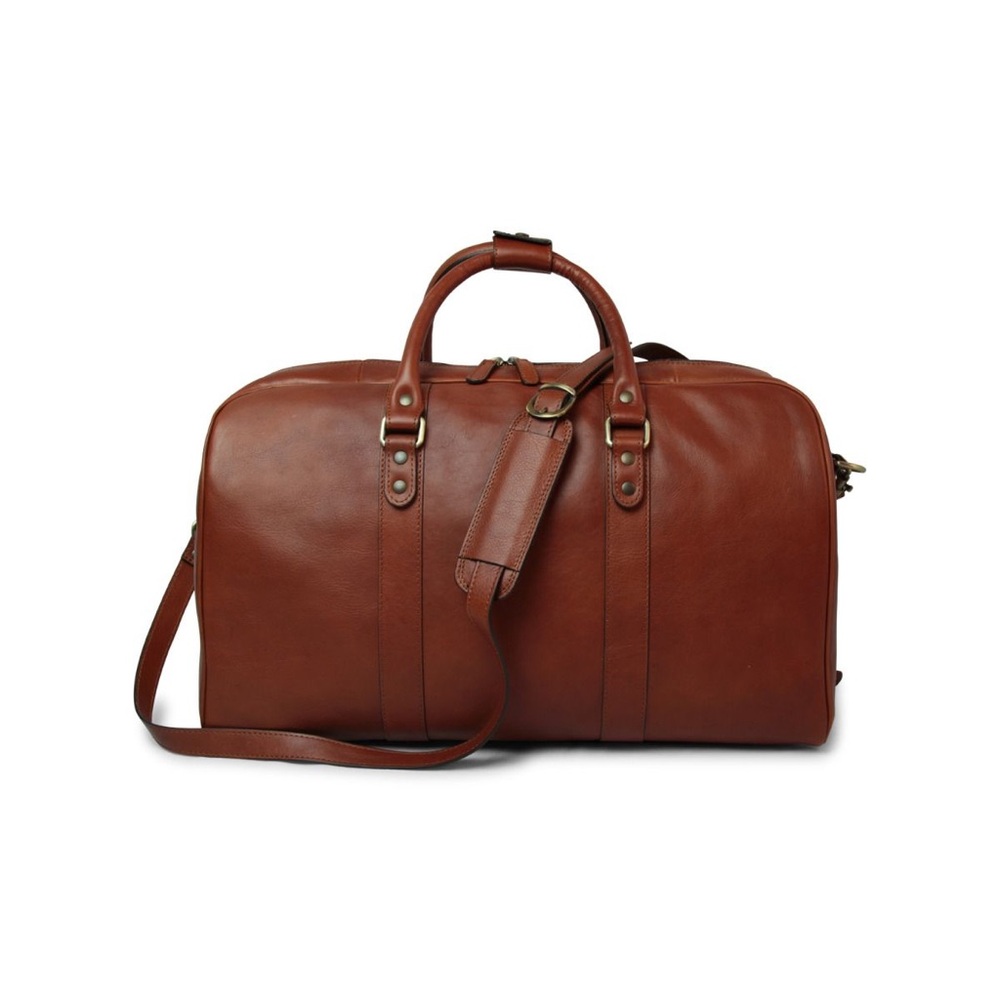 Genuine Leather Weekender Duffle Bag Old Angler